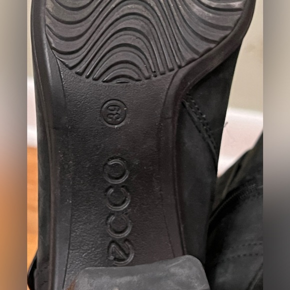 Ecco Leather Ankle Booties Heel Black Women EU 39 Buckle Fall - Picture 7 of 7
